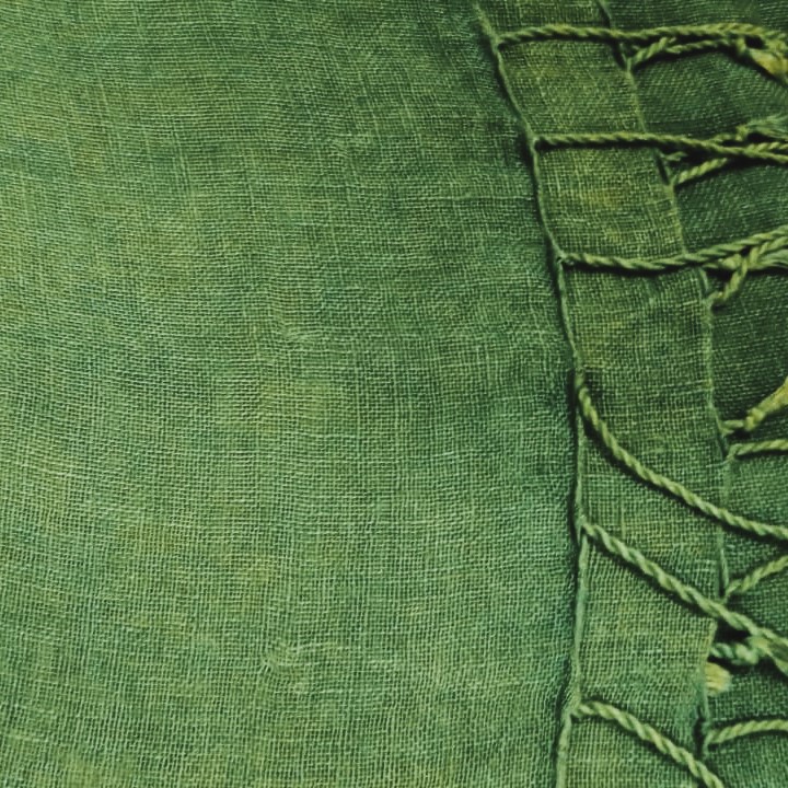 PLAIN SCARF, GREEN 52, COTTON-LINEN BLEND