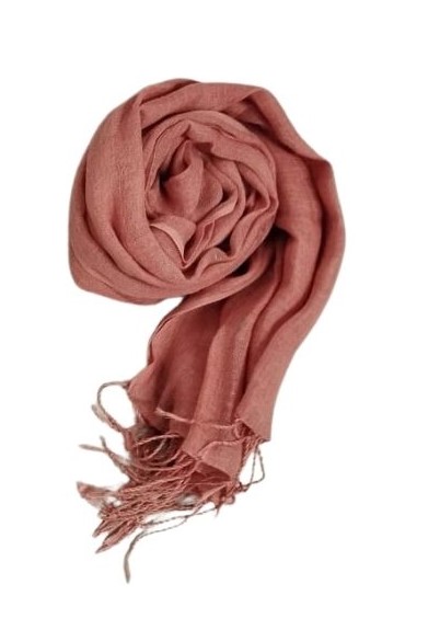 PLAIN SCARF, PINK 93, COTTON-LINEN BLEND