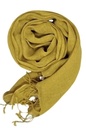 PLAIN SCARF, YELLOW 21, COTTON-LINEN BLEND