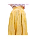 GATHERED SKIRT, YELLOW-WHITE, BATIK, COTTON