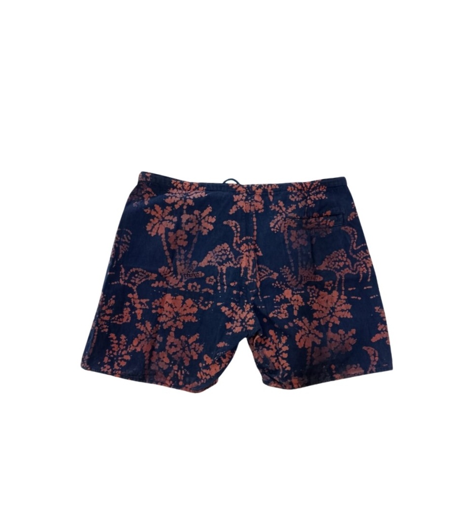 STRING SHORTS, BLUE-PINK, BATIK, COTTON