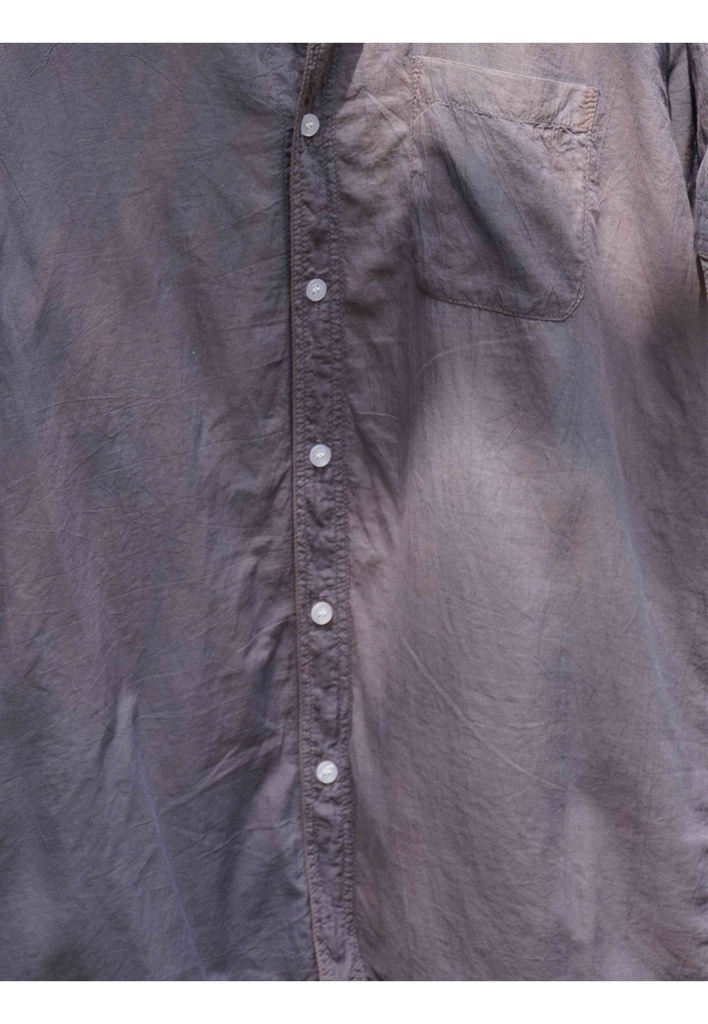 MADRAS SS SHIRT, PURPLE, COTTON