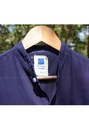 MAO SS SHIRT, BLUE-WHITE, SHIBORI_OMBRE, COTTON