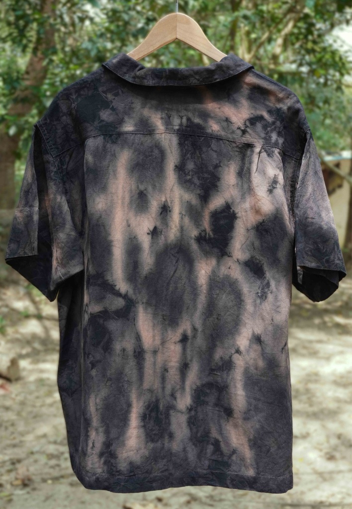 MAXI SHIRT, IRON, SHIBORI, COTTON