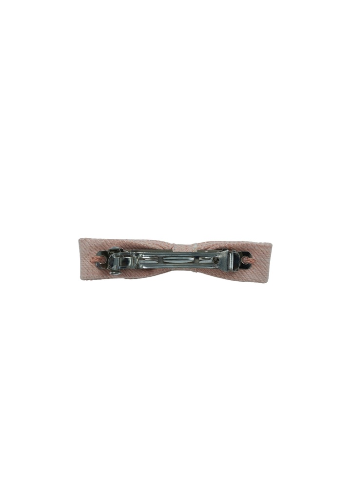 RIBBON HAIRCLIP, LIGHT PINK, DENIM