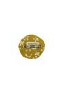 FLOWER HAIRCLIP, DOUBLE, YELLOW & WHITE