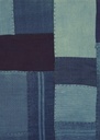 CUSHION COVER, PATCHWORK, LIGHT INDIGO