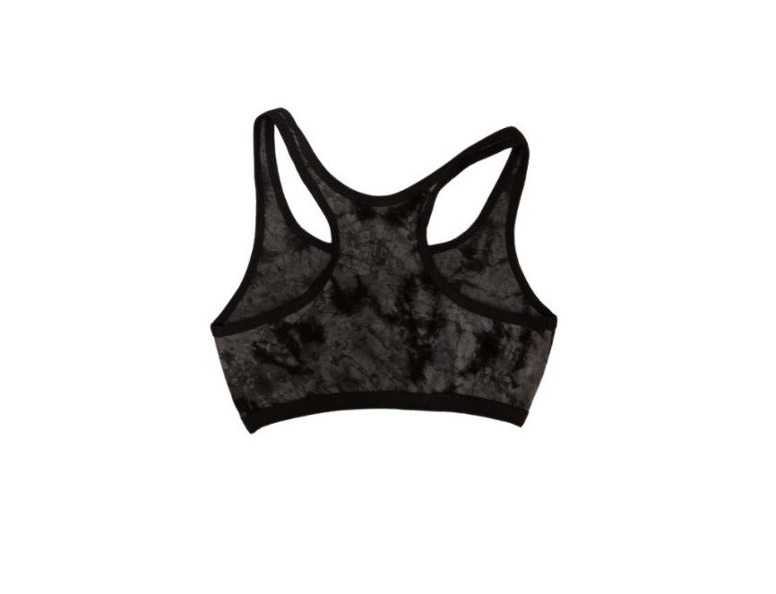 SPORTS BRA, GREY-BLACK, COTTON