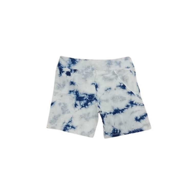 SPORTS SHORTS, WHITE-BLUE, SHIBORI, COTTON