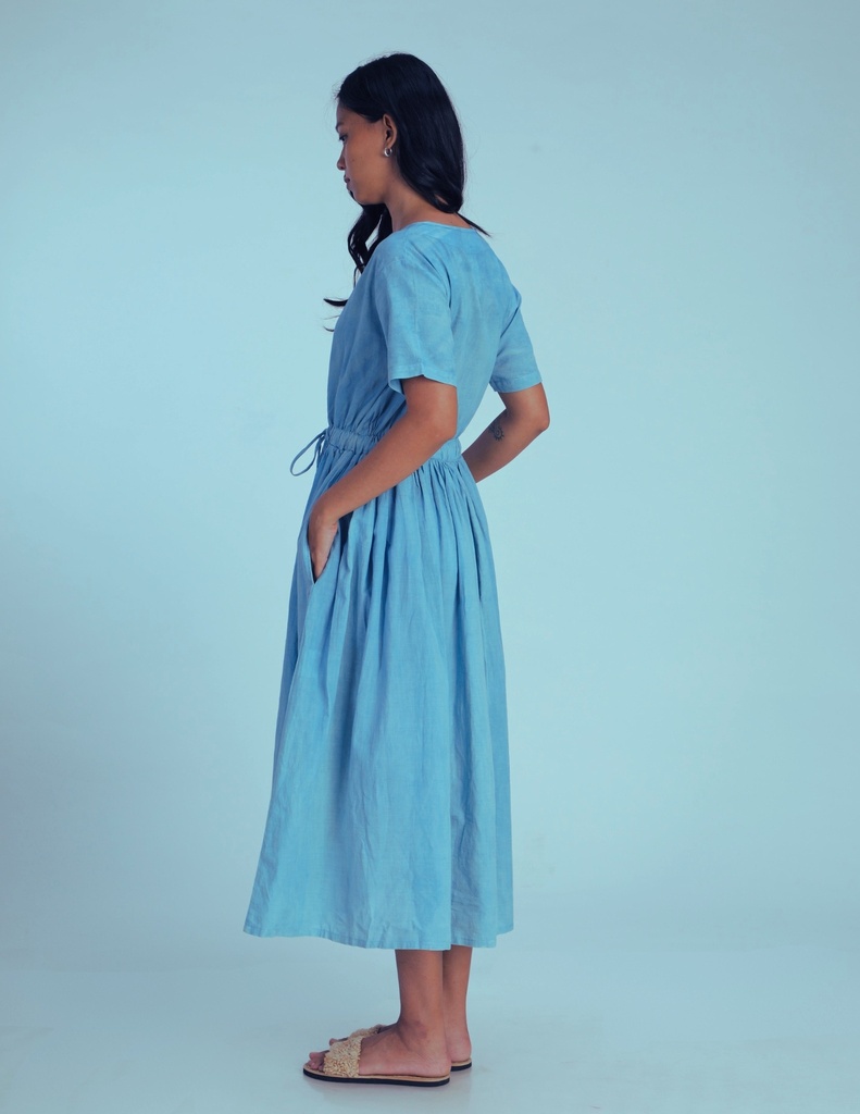 EVERYDAY DRESS, LIGHT BLUE, COTTON