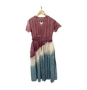 EVERYDAY DRESS, BLUE-PINK-WHITE, SHIBORI, COTTON