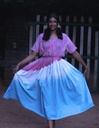 EVERYDAY DRESS, BLUE-PINK-WHITE, SHIBORI, COTTON