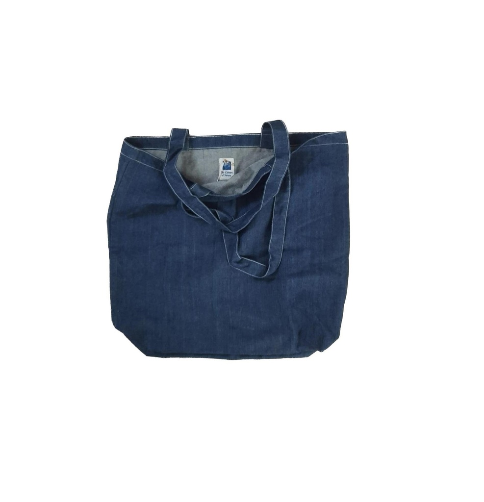 PLAIN BAG, BLUE, DENIM