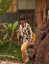 MADRAS LS SHIRT, IRON, SHIBORI, COTTON