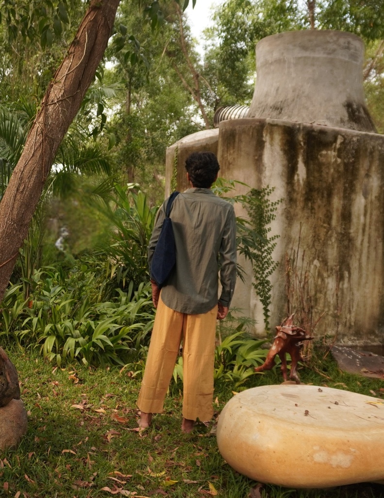 MADRAS LS SHIRT, GREY, COTTON