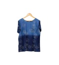 WOMEN'S POCKET TOP, 2xBLUE, OMBRE, BATIK-SEASHELL, COTTON