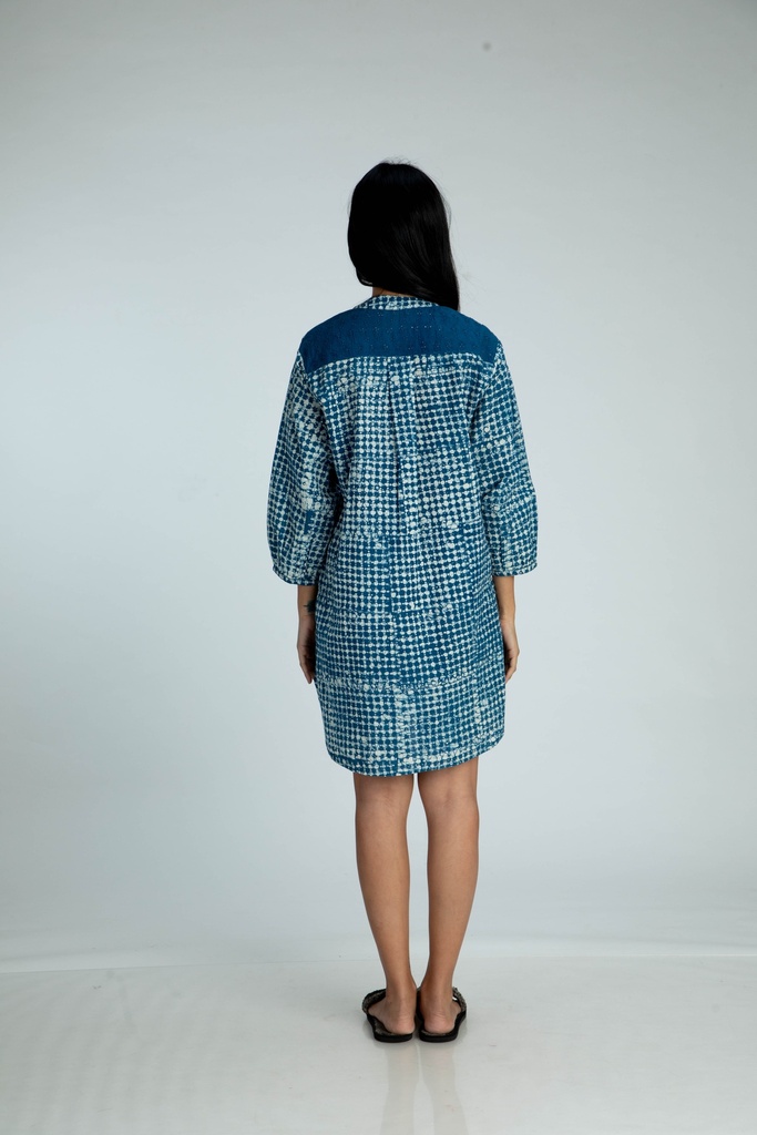 OVERSIZED KURTA, DARK BLUE, BATIK BKC-167, COTTON