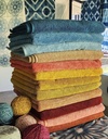 LARGE TOWEL, BLUE, PLAIN, COTTON