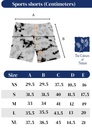 SPORTS SHORTS, BROWN-WHITE, SHIBORI, COTTON