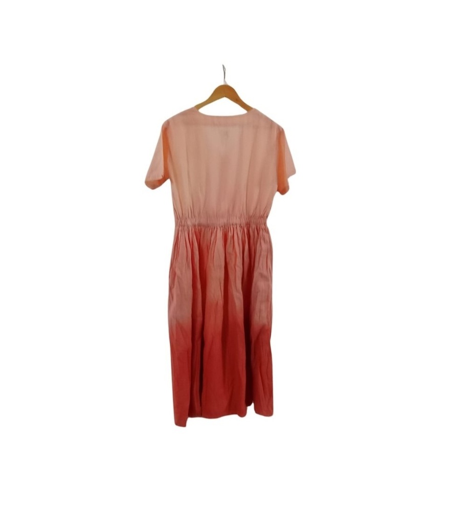 EVERYDAY DRESS, PEACH-PINK, SHIBORI, COTTON