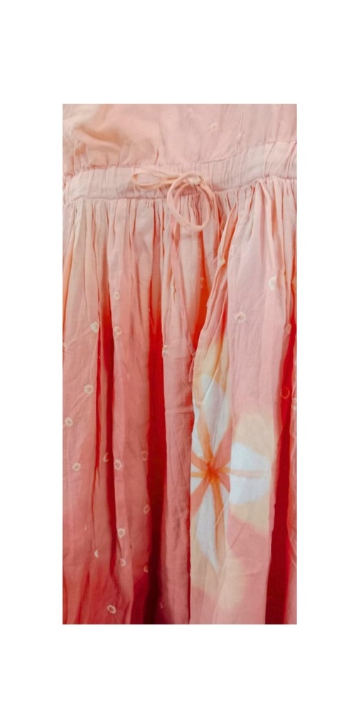 EVERYDAY DRESS, PEACH-PINK, SHIBORI, COTTON