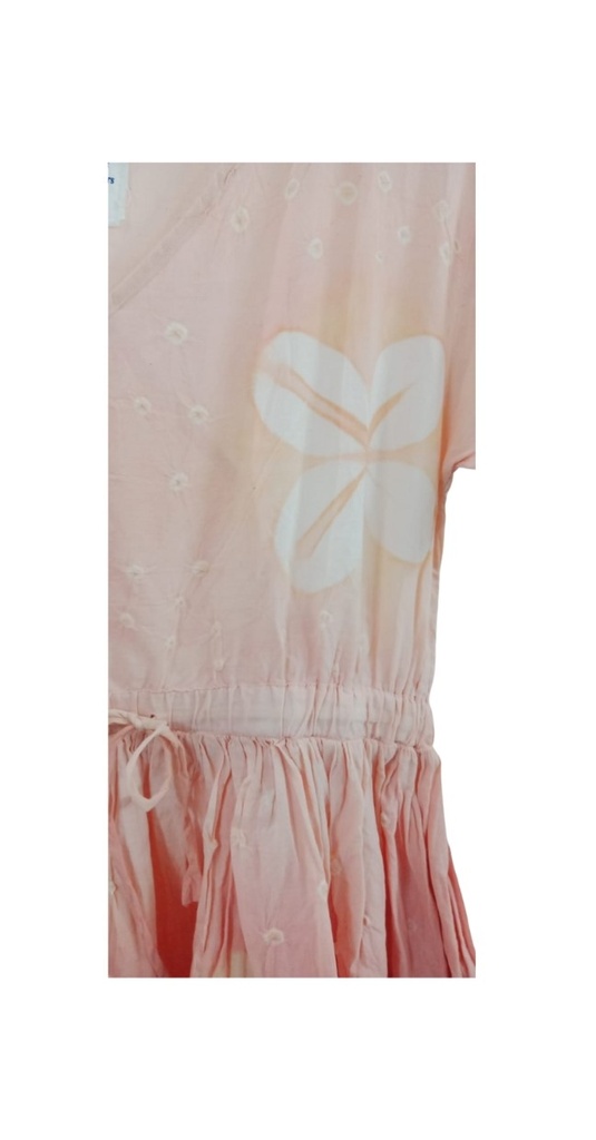 EVERYDAY DRESS, PEACH-PINK, SHIBORI, COTTON