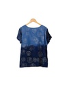 WOMEN'S POCKET TOP, 2xBLUE, OMBRE, BATIK-SEASHELL, COTTON