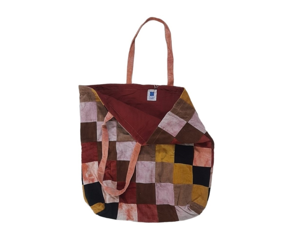 PW BAG, MIX, PATCHWORK MEDIUM SQUARES, CORDUROY