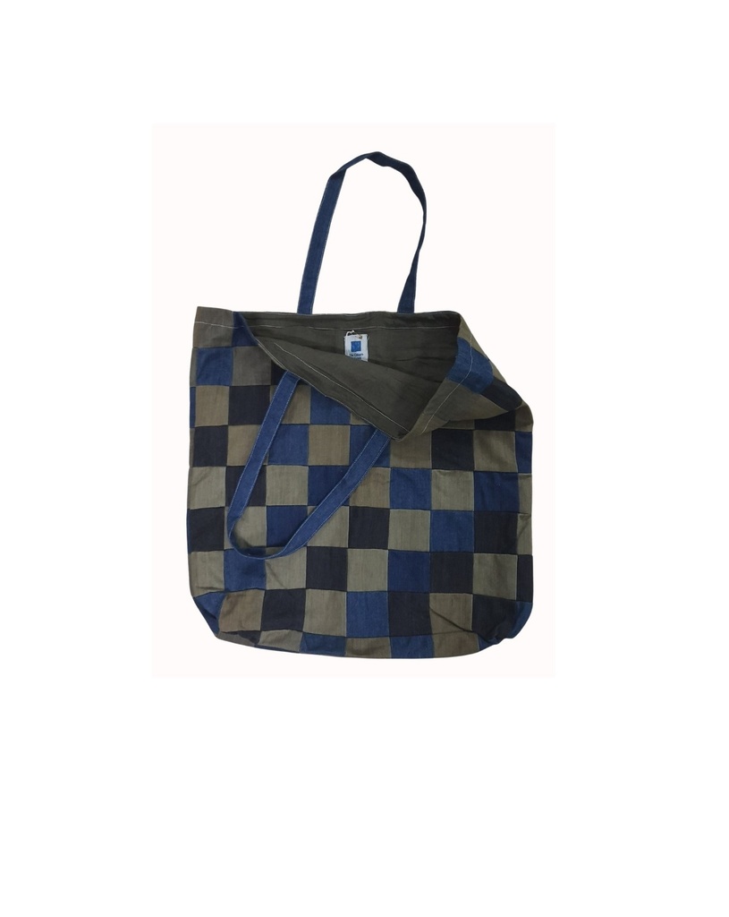 PW BAG, MIX, PATCHWORK, DENIM