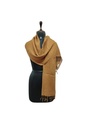 PLAIN SCARF, BROWN 41, COTTON-LINEN BLEND