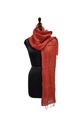 PLAIN SCARF, RED 191, COTTON-LINEN BLEND