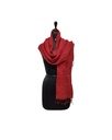 PLAIN SCARF, RED 195, COTTON-LINEN BLEND