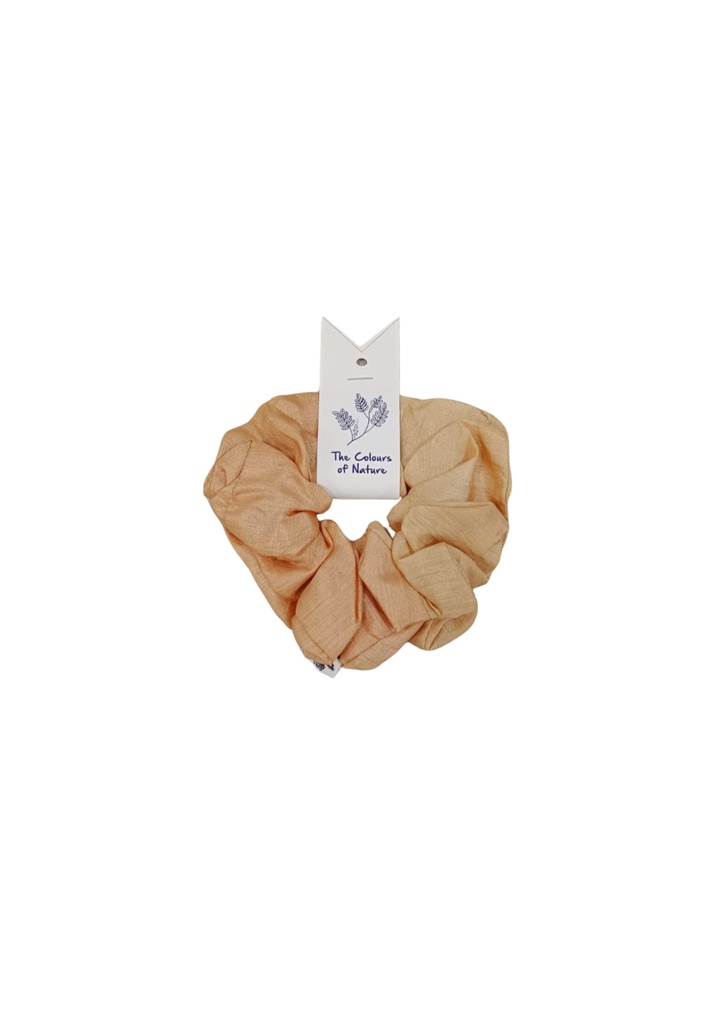 HAIRBAND, SCRUNCHIE, 2xBEIGE, SILK