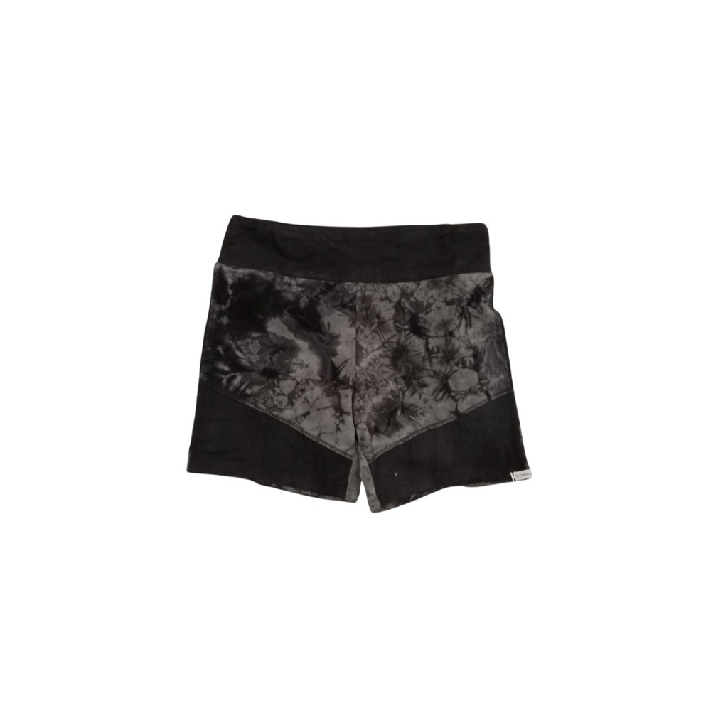 SPORTS SHORTS, GREY-BLACK, SHIBORI, COTTON