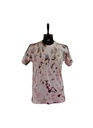 T-SHIRT, PINK-RUST, SHIBORI TIE-DYE, COTTON