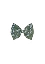 TUXEDO HAIRCLIP, SINGLE, SMALL, GREEN-WHITE