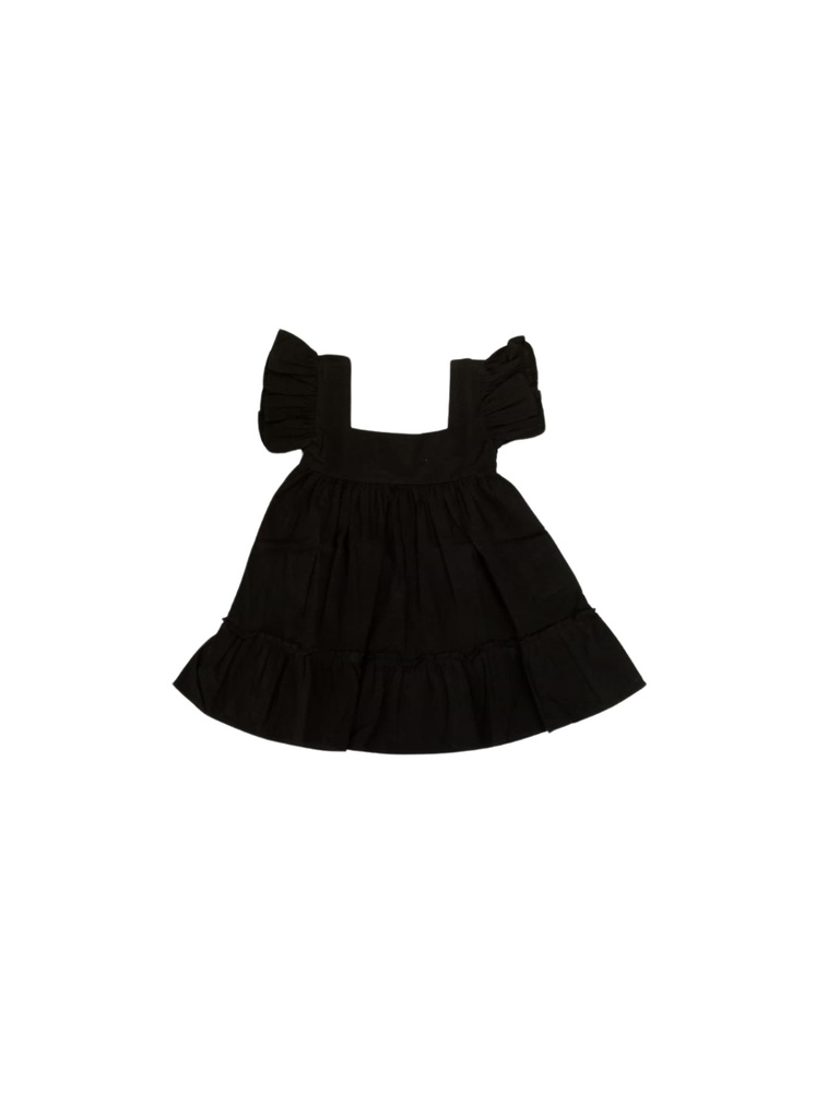 BABY PAA DRESS, BLACK, COTTON