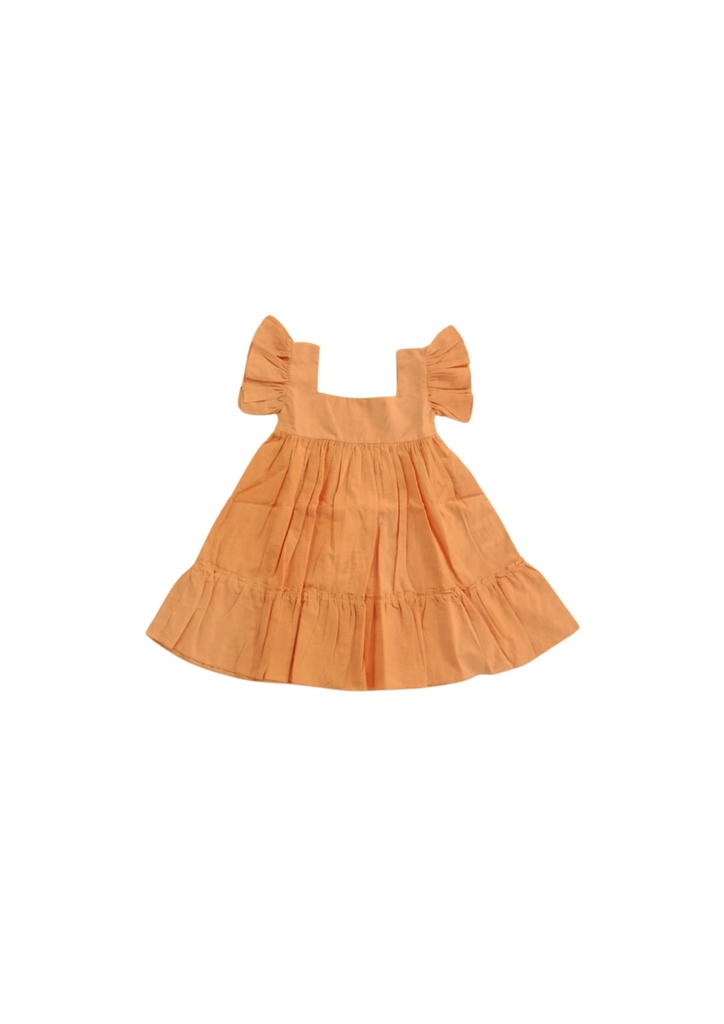 BABY PAA DRESS, PEACH, COTTON