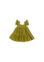 BABY PAA DRESS, GREEN, COTTON