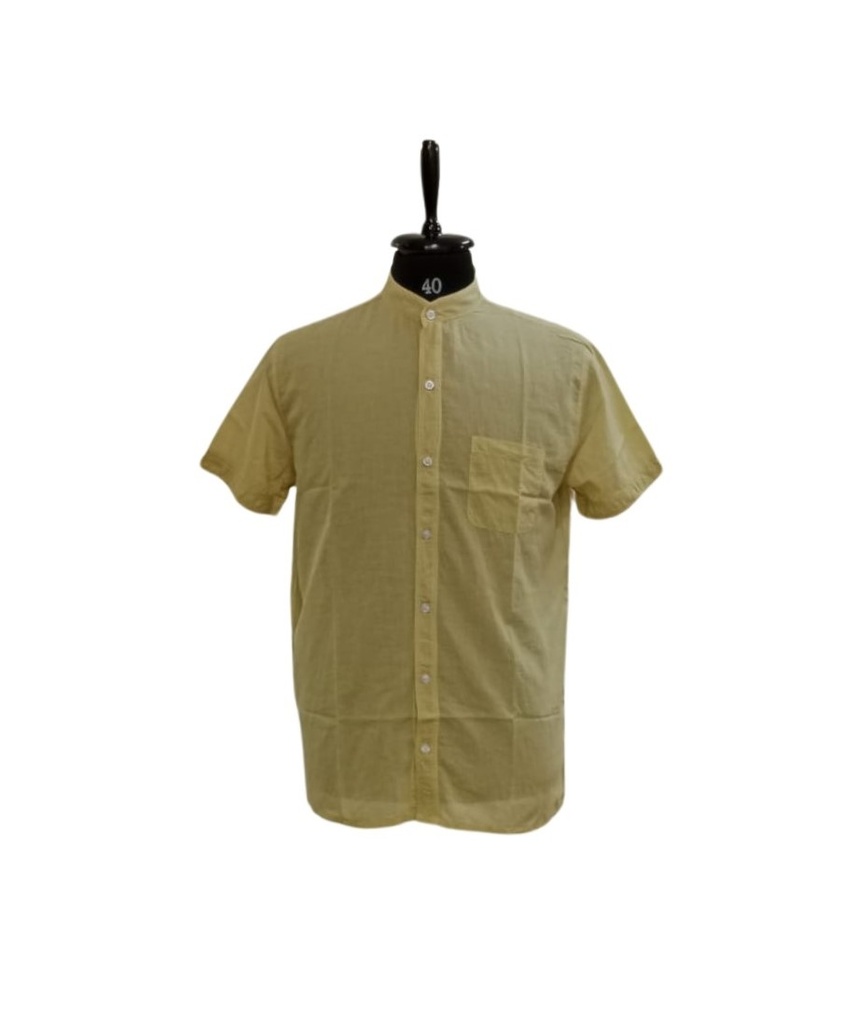 MAO SS SHIRT, LIGHT KHAKI C010, COTTON