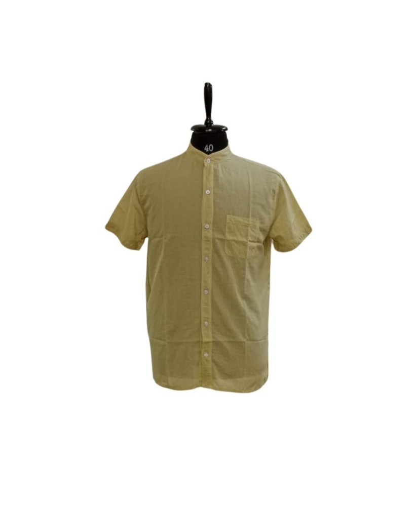 MAO SS SHIRT, LIGHT KHAKI C010, COTTON