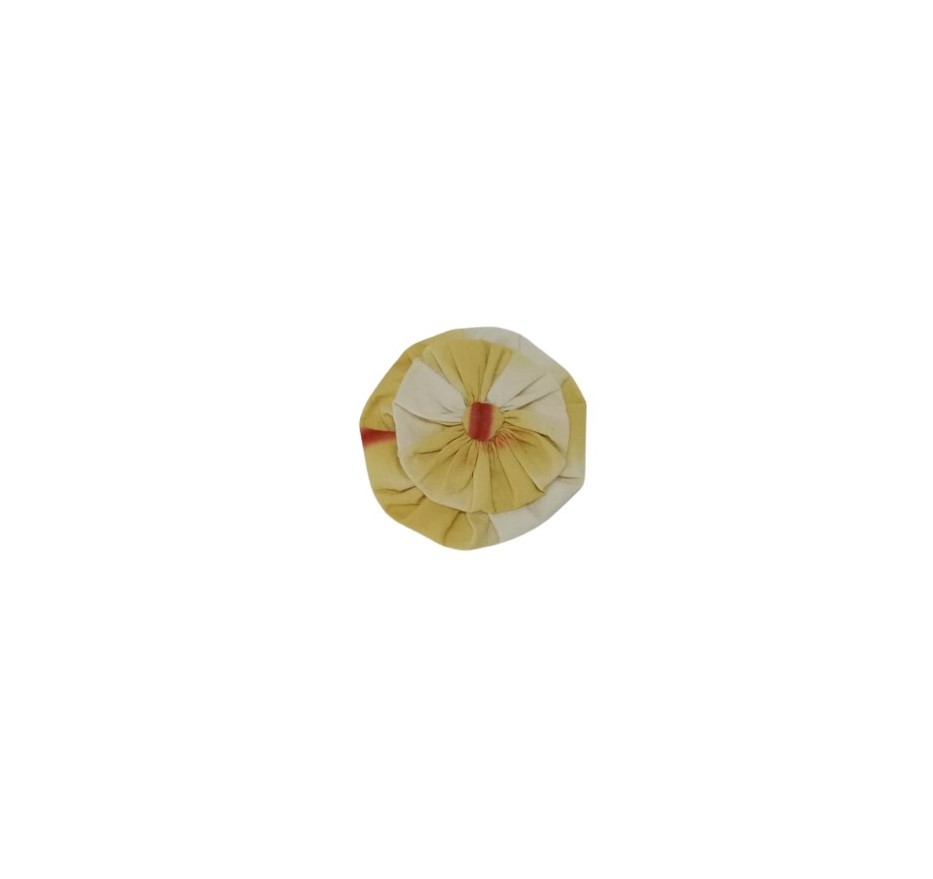 FLOWER HAIRCLIP, YELLOW-ORANGE, DOUBLE