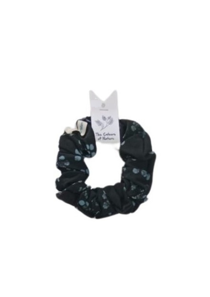 HAIRBAND, MEDIUM SCRUNCHIE, BLACK, BATIK, COTTON