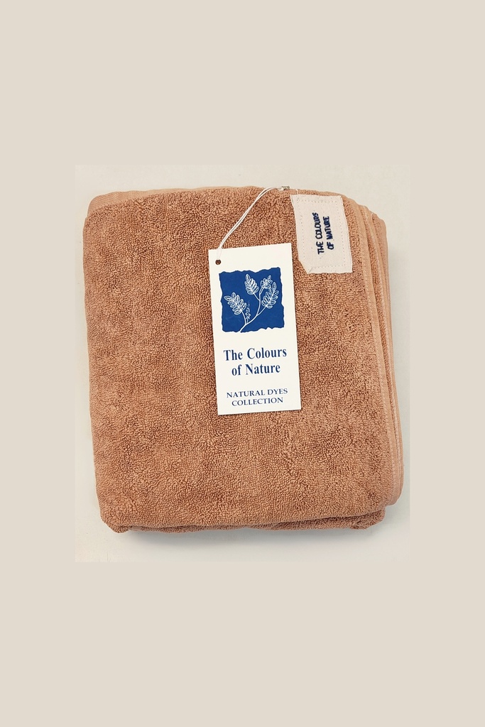 LARGE TOWEL, OCHRE, PLAIN, COTTON