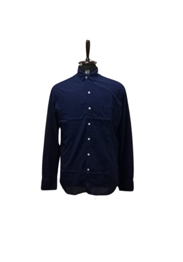 MADRAS LS SHIRT, BLUE C065, THIN COTTON