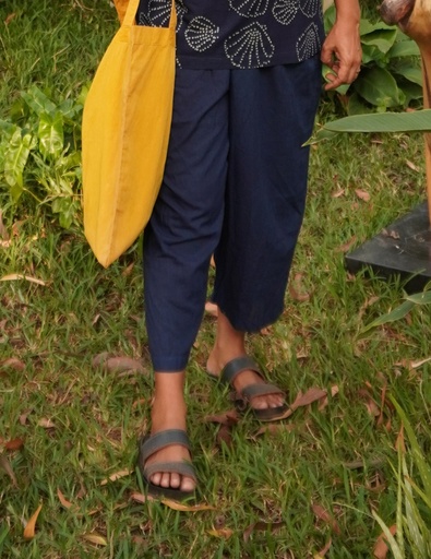 SHORT PYJAMA PANTS, BLUE, COTTON