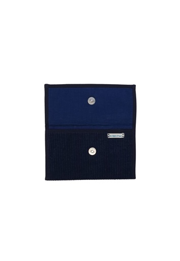 [POU-STR-BL-NON-COR/0S] STRAIGHT POUCH, BLUE, CORDUROY