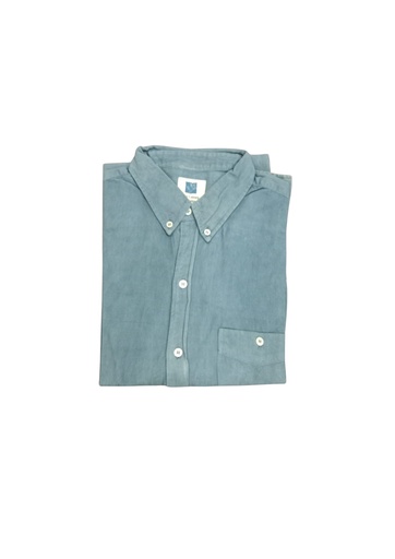 MADRAS LS SHIRT, BLUE C062, BUTTON DOWN, COTTON