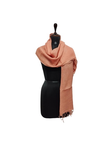 [SCA-PLA-PK_92-NON-COT_LIN/0S] PLAIN SCARF, PINK 92, COTTON-LINEN BLEND