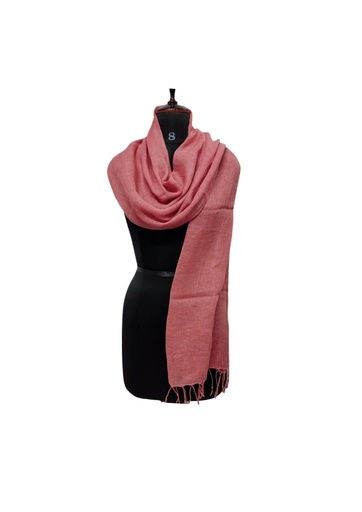 [SCA-PLA-PK_93-NON-COT_LIN/0S] PLAIN SCARF, PINK 93, COTTON-LINEN BLEND